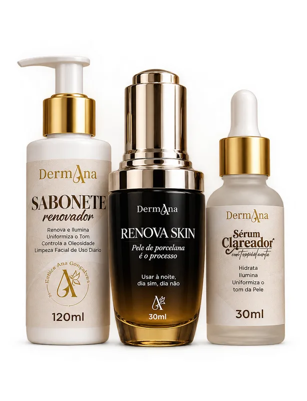 Protocolo Pele de Porcelana DermAna: sabonete, Renova Skin e sérum, foto 2 de 2